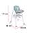 Guimo 3-in-1 high chair with table, green, Dreamtime design, dimensions