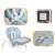 Guimo 3-in-1 high chair with table, green, Dreamtime design, close-up of seat and tray