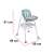 Guimo 3-in-1 high chair with table, green, Dreamtime design, dimensions
