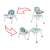 Guimo 3-in-1 high chair with table, green, Dreamtime design, transformation stages