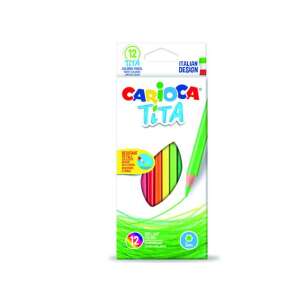 Carioca Tita 12 creioane colorate, culori vibrante, rezistente la rupere, ușor de ascuțit - Carioca Creioane colorate