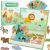 Zestaw puzzli magnetycznych Color Day Magnetic Book Animals, otwarty z magnesami zwierząt i kartami, opakowanie