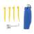 Accessories for Ikonka strand Napernyő sátor #kék beach tent: 4 yellow pegs, 4 steel pegs, 4 ropes, and a blue carrying bag