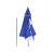 Ikonka blue beach umbrella tent, folded with pole
