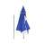 Ikonka blue beach umbrella tent, folded with pole