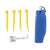 Accessories for Ikonka strand Napernyő sátor #kék beach tent: 4 yellow pegs, 4 steel pegs, 4 ropes, and a blue carrying bag