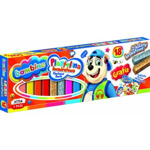 BAMBINO square modeling clay set, 18 colors, fun and creative play - Unipap
