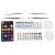 Set of 24 watercolor paints, 24 acrylic paints, 2 paint palettes, and 4 brushes