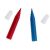 Műanyag Festőkészlet: Red and blue markers with caps off