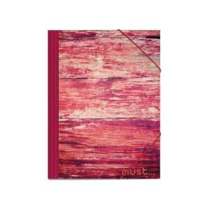 Piros fa mintás gumis mappa, Must márka - Irattartó mappa