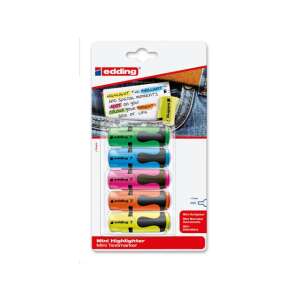 Edding 7 Mini Textmarker 5er Pack, verschiedene Farben - ICO