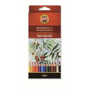 Koh-I-Noor Mondeluz 12 Aquarell-Farbstifte, 12er-Set in verschiedenen Farben, mit Pinsel - Farbstifte