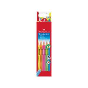 FABER-CASTELL Jumbo Grip Neonowy kolorowy piórnik, etui 5 szt. 85100634 - Toll & Ceruza