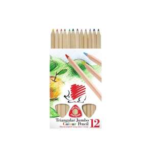 12er Pack Dreieck Jumbo Farbstifte, weiche Form, dreieckig, von ICO - Stifte & Bleistifte