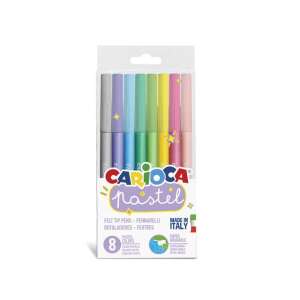Carioca Pastel Pixuri cu vârf de pâslă, 8 bucăți, culori pastelate, lavabile, fabricate în Italia - Pixuri