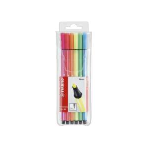 Stabilo Pen 68 Neon Textmarker-Set, 6 Stück - Zeichengeräte
