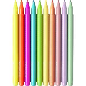 Faber-Castell Grip Neon és Pasztell Filctollak, 5 Neon és 5 Pasztell Szín - Filctoll