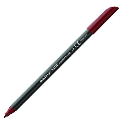 Edding 1200 marker, piros, 1 mm vonalvastagság, kiváló minőségű, vízbázisú tinta - Rostirón és tűfilc