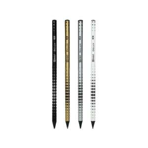 Spirit Deluxe Bleistifte, 4er Set, schwarz, gold, silber, weiß - Graphitstifte