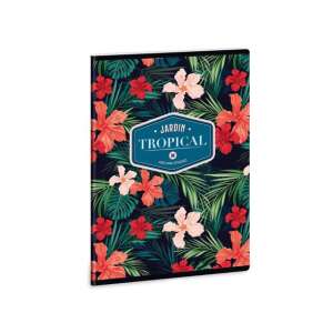 Caiet Ars Una Tropical Wildblume A5 cu pătrate, 40 de pagini, cu un design tropical - Ars Una