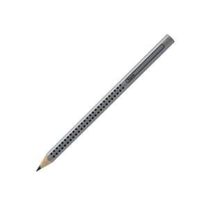 Faber-Castell Grip 2001 Jumbo B Bleistift, silber mit schwarzen Punkten - Graphitstifte
