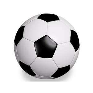 Schwarz-weißer Fußball, 23cm, nicht aufgeblasen - Fußball