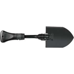 GERBER Gorge Folding Shovel, fekete összecsukható ásó üvegszálas nyéllel, kemping ásó, túlélési ásó - Gerber