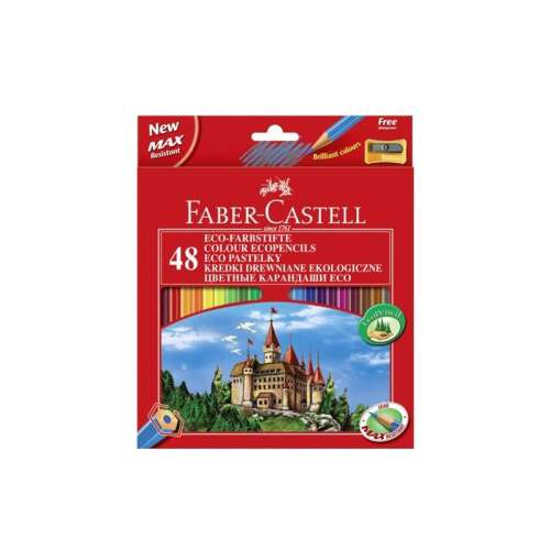 Faber-Castell 48 de creioane color ecologice, cu ascuțitor gratuit