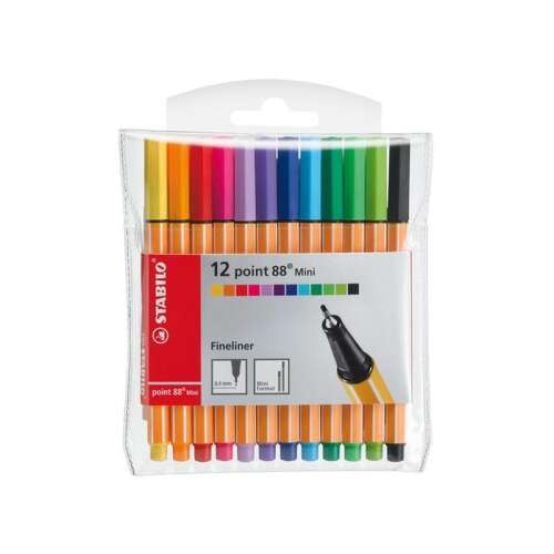 Stabilo Point 88 Mini Fineliner Stifte, 12 Farben