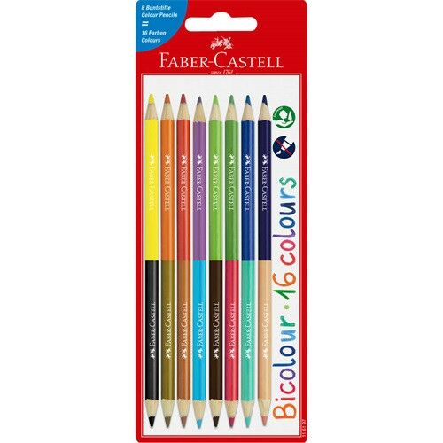 Faber-Castell Bicolor 16 Színű Ceruza, 8 Kétvégű Ceruza