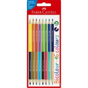 Faber-Castell Bicolor 16 Creioane Colorate, 8 Creioane cu Două Capete - Faber-Castell Creioane colorate