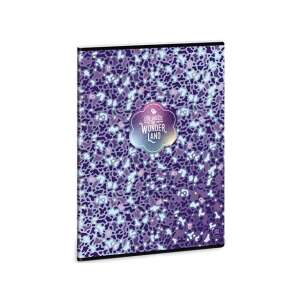 Caiet Wonderland ghost-blue A4 cu pagini pătrate, design violet și albastru - Ars Una