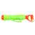 Green water gun, 53 cm long, with 5 different spray heads