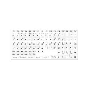 Ungarische Tastatur-Aufkleber mit schwarzen Buchstaben auf weißem Hintergrund - Prc