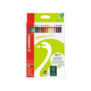Stabilo Greencolors 18 Buntstifte, 100% FSC zertifiziert, sortierte Farben - Farbstifte