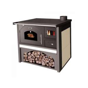 HECHT fatüzelésű tűzhely sütővel és fatárolóval - Kályha