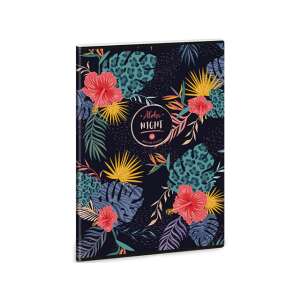 Caiet Ars Una Aloha Night A/4 cu puncte și design floral tropical - Ars Una