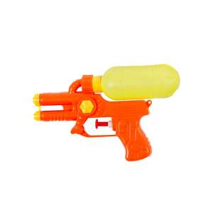 Orangefarbene Doppelrohr-Wasserpistole, 16 cm, Sommerspaß, Wasserkampf, Kinderspielzeug - Strandspielzeug