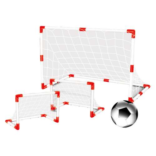 Focikapu (2 kicsi vagy 1 nagy) labdával és pumpával - 2 kicsi és 1 nagy kapu