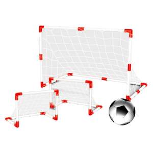 Focikapu (2 kicsi vagy 1 nagy) labdával és pumpával - 2 malé bránky a 1 veľká bránka - Futbalové a hádzanárske bránky