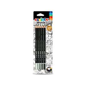 Carioca Black Premium Graphitstifte-Set, 5 Stifte, 2H, H, HB, B, 2B - Graphitstifte