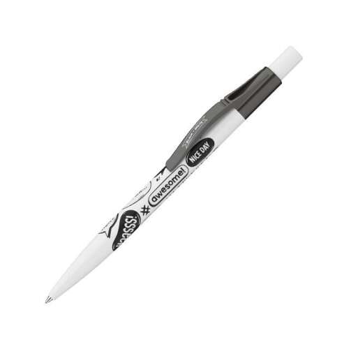 ICO Black and Write Kugelschreiber, weiß, 0,8 mm