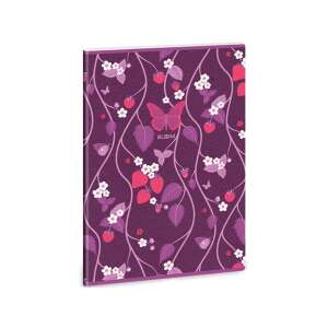 Caiet Ars Una Bloom Papillon A4 cu puncte, cu design cu fluture și căpșuni - Ars Una