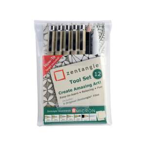 Zentangle Tool Set 12, Zeichenstift- und Bleistiftset für Zentangle-Kunst - Sakura