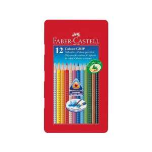 Faber-Castell Colour Grip 12 kolorowych ołówków w metalowym pudełku - Toll & Ceruza