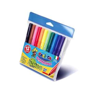 Carioca Jumbo Superwaschbare Filzstifte, 12er Pack, sortierte Farben, in einer Plastik-Aufbewahrungstasche - Zeichengeräte