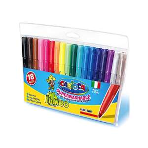 Carioca Jumbo Superwaschbare Filzstifte, 18er Pack, Maxi Spitze, Verschiedene Farben - Zeichengeräte