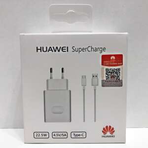 EREDETI GYÁRI HUAWEI Adapter Supercharger USB-Type-C gyorstöltő + kábel