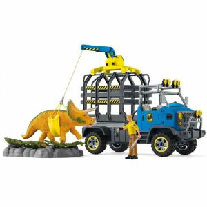 Schleich Dinosaur Rescue Truck s Triceratopsom a figúrkou - Autá a vozidlá