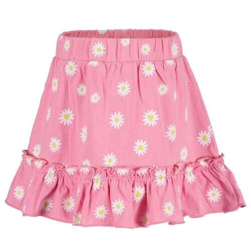 Rózsaszín margarétás pamut szoknya lányoknak, Blue Seven márka, 7 éves méret (122 cm)